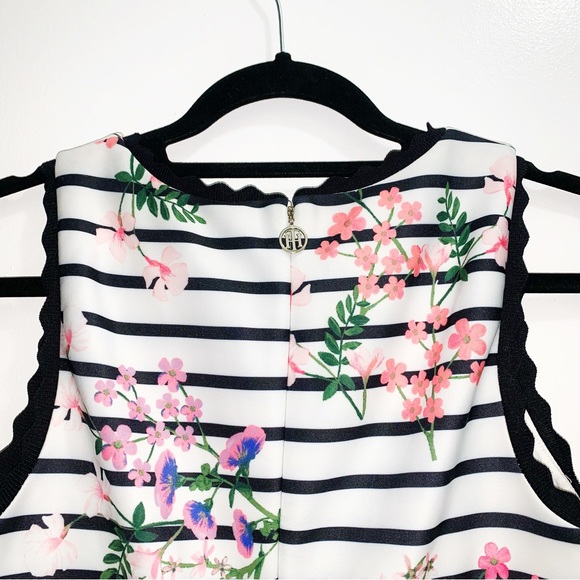 Tommy Hilfiger Women's Striped Floral-Print Sheath Dress Size 8 - Picture 5 of 5